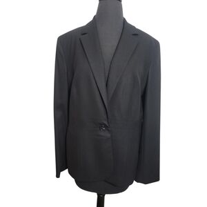 Jones New York collection stretch single button black blazer size 14